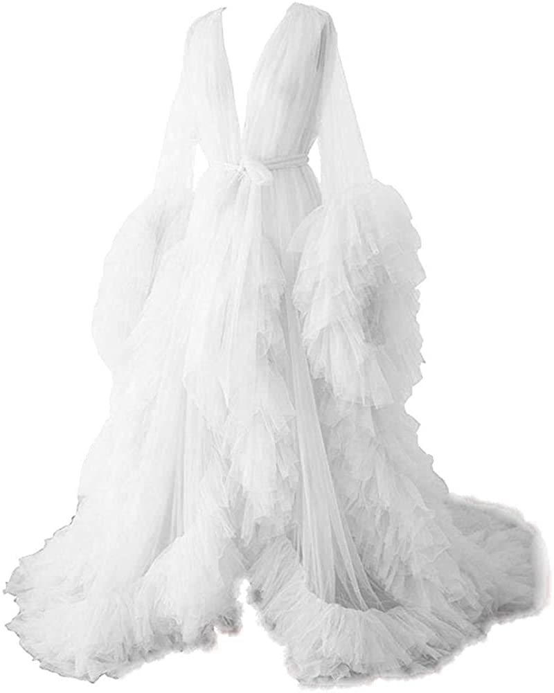 Maternity Robes Evening Dresses Tulle Bathrobe for Photo Shoot Birthday Party Bridal Fluffy Maternity Dress Custom Made Gown