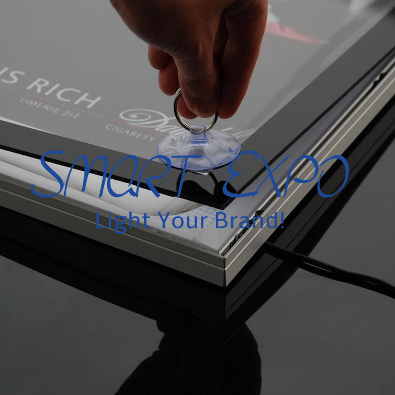 Magnetic Suction Poster Picture Frame Advertising Display Light Box for Ad Promotion with Wooden Case Packing (40*60cm)