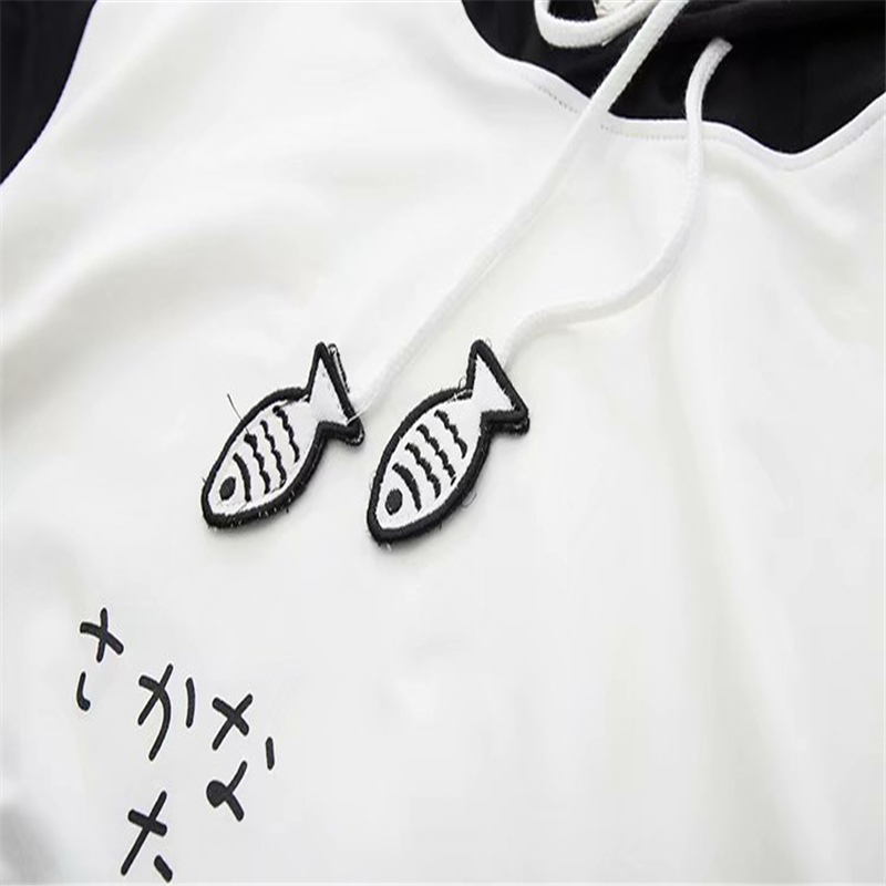 MERRY PRETTY Women Cartoon Print Harajuku Hooded Sweatshirts Winter Long Sleeve Patchwork Pullover Sweet Girl Cute Hoodies 201204