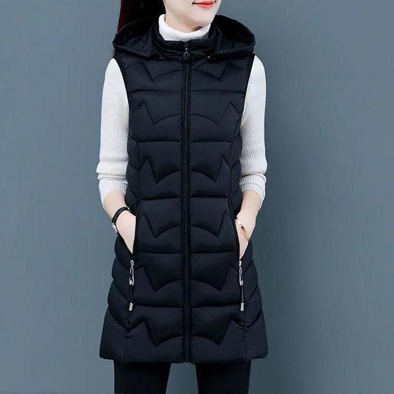 Women's Vests Women 2022 Fashion Down Cotton Pocket Padded Waistcoat Vintage Hooded Slim Black Sleeveless Female Outerwear Streetwear X43, Black;white
Women's Vests Women 2022 Fashion Down Cotton Pocket Padded Waistcoat Vintage Hooded Slim Black Sleeveless Female Outerwear Streetwear X43, Black;white