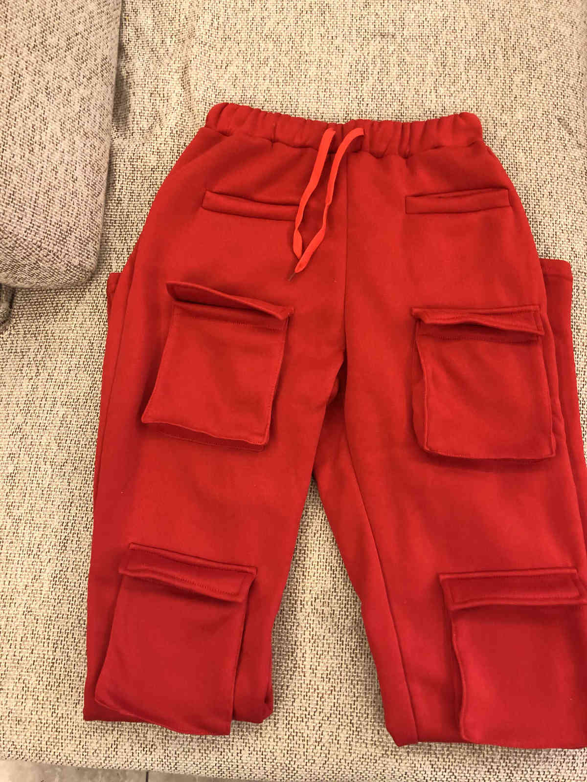 Women's Red Stacked Sweatpants High Waist Tracksuits Y2K Harajuku Joggers Streetwear Mall Goth Cargo Pants Safari Trousers 211115