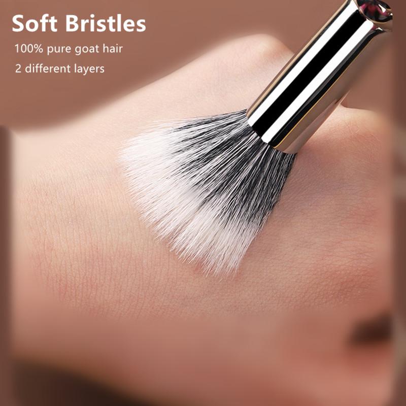 Makeup Brushes Medium Sized Stippling Brush 100% Saikoho Natural Goat Hair Dual Layer Foundation Concealer Blush Highlight Beauty Tools