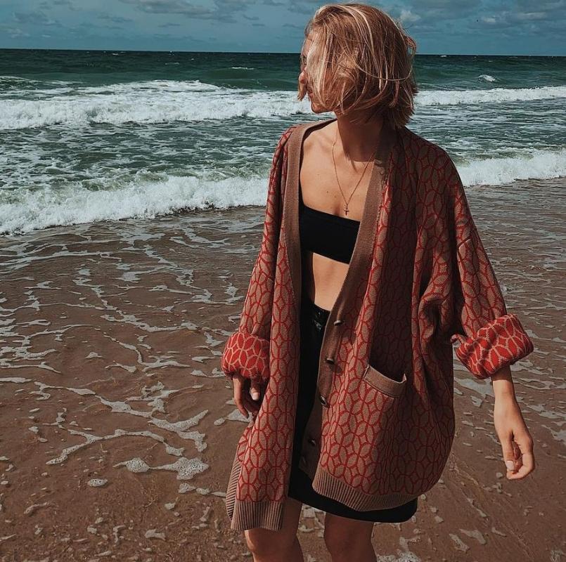 Women' Knits & Tees Femme Fashion Print Soft Sweater Ladies Full Sleeve Printed Single Little Daisy V-Neck Pull Oversize Cardigan Streetwea, Purple
Women' Knits & Tees Femme Fashion Print Soft Sweater Ladies Full Sleeve Printed Single Little Daisy V-Neck Pull Oversize Cardigan Streetwea, Purple