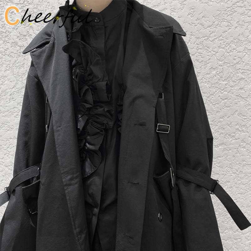 Men's Trench Coats Medium Long Coat Black Sleeved Windbreaker Spring And Autumn Fashion Large Bandage Design, Tan;black
Men's Trench Coats Medium Long Coat Black Sleeved Windbreaker Spring And Autumn Fashion Large Bandage Design, Tan;black