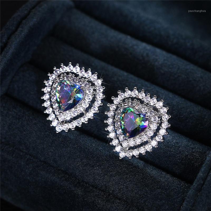 Stud Luxury Heart Earrings Women Micro Paved Cubic Zirconia Bling Bridal Wedding Engagement Party Trendy Jewelry, Golden;silver
Stud Luxury Heart Earrings Women Micro Paved Cubic Zirconia Bling Bridal Wedding Engagement Party Trendy Jewelry, Golden;silver