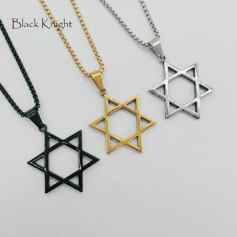 Pendant Necklaces Black Knight Solomon Star Of David Necklace Stainless Steel Jewish Magen Hexagram BLKN0711
Pendant Necklaces Black Knight Solomon Star Of David Necklace Stainless Steel Jewish Magen Hexagram BLKN0711