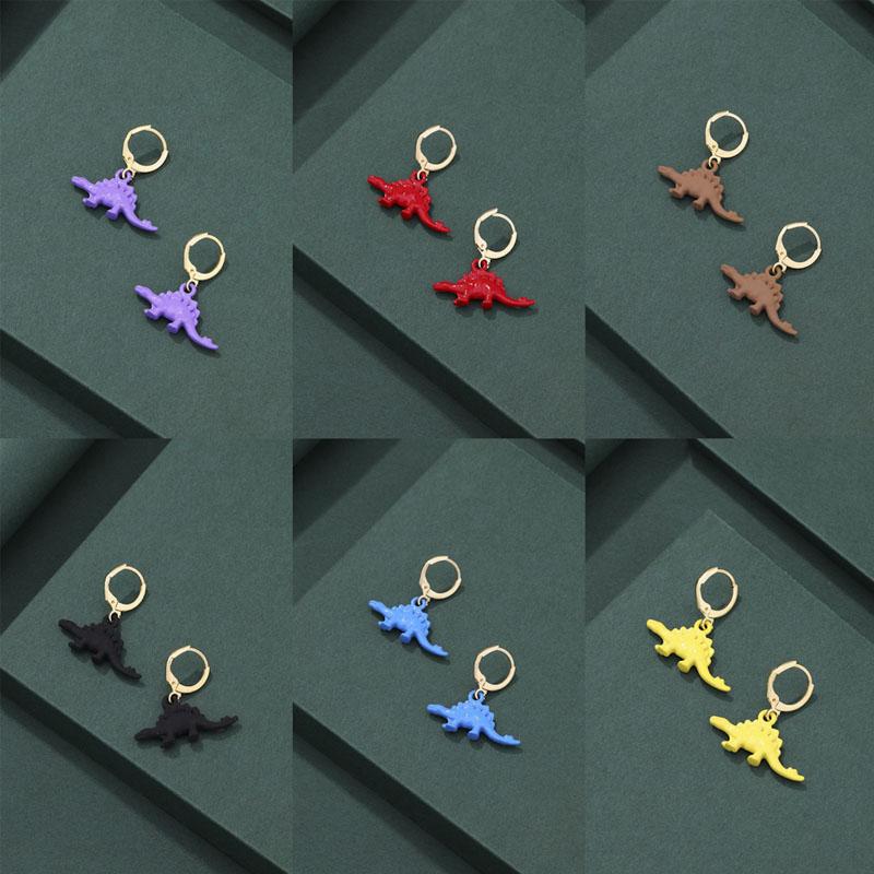 Stud Style Cute Dinosaur Handmade Earrings Womens Jewelry Gift Small Personality Cartoon, Golden;silver
Stud Style Cute Dinosaur Handmade Earrings Womens Jewelry Gift Small Personality Cartoon, Golden;silver