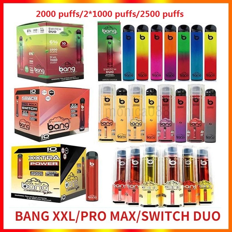 Bang XXL Switch Duo Pro Max XXTRA Electronic Cigarettes Disposable 2 in 1 Vape Pen 2000 2500 Puffs Device 800 1000 1100mAh Battery Prefilled Pod Kit E Cigs
Bang XXL Switch Duo Pro Max XXTRA Electronic Cigarettes Disposable 2 in 1 Vape Pen 2000 2500 Puffs Device 800 1000 1100mAh Battery Prefilled Pod Kit E Cigs