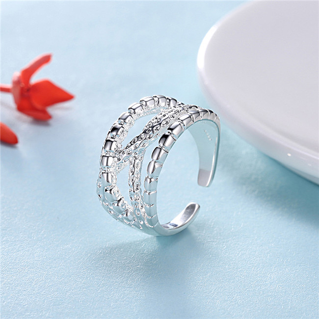 Women's new sterling silver plated rings size open DMSR922,fashion 925 silver plate finger ring jewelry Band Rings