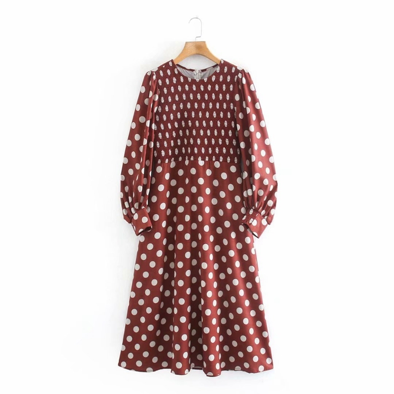 Women Casual Puff Sleeve Straight Dress Vacation Polka Dot Print Midi Party Preppy Style Street NX9827 210525, Red
Women Casual Puff Sleeve Straight Dress Vacation Polka Dot Print Midi Party Preppy Style Street NX9827 210525, Red