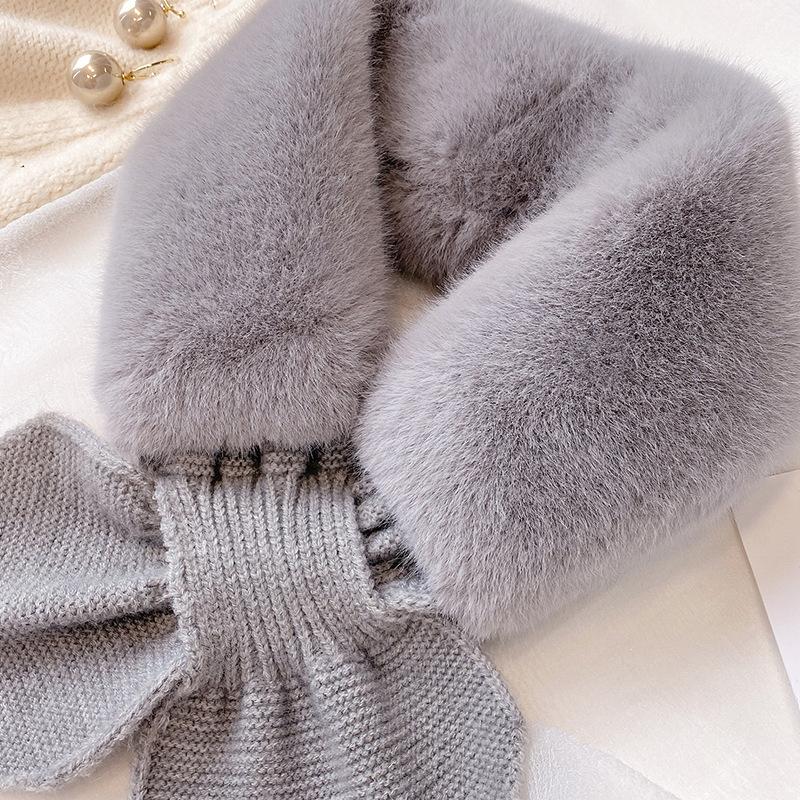 Scarves Fashion Fur And Knitted Scarf Soft Warm Woolen Women Winter Neckerchief Girl Cute Solid Ladies
Scarves Fashion Fur And Knitted Scarf Soft Warm Woolen Women Winter Neckerchief Girl Cute Solid Ladies