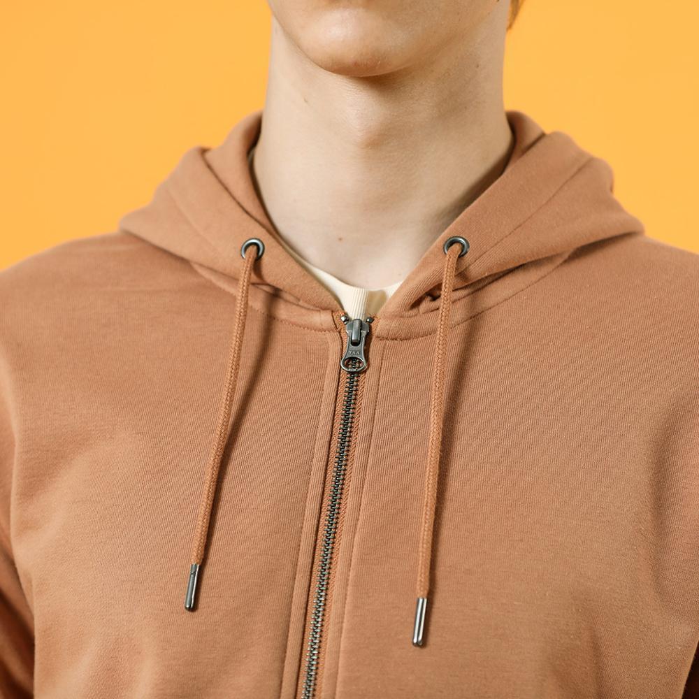 Autumn Winter Cotton-Jersey Zip-Up Hoodie Men basic hooded Sweatshirts Comfortable Jogger Jackets Outerwear LJ201222