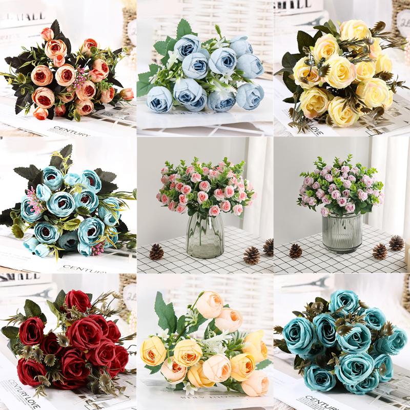 Decorative Flowers & Wreaths Artificial Peony Tea Rose Camellia Silk Fake Flower Flores DIY Home Garden Wedding Decoration
Decorative Flowers & Wreaths Artificial Peony Tea Rose Camellia Silk Fake Flower Flores DIY Home Garden Wedding Decoration