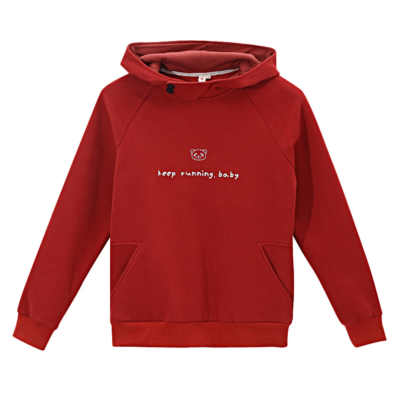 Toyouth Autumn Women Panda Fleece Hoodies Sweatshirts Casual Long Sleeve Tracksuits Female Letter Printed Pullover Moletom 201102
