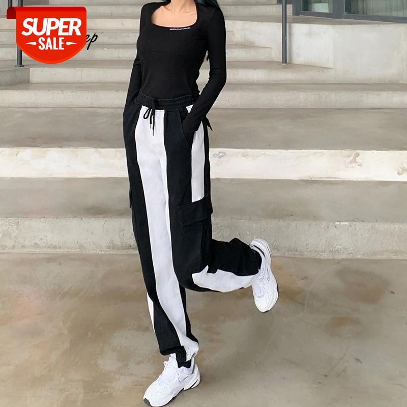 Weekeep Patchwork Fashion Cargo Pants Women High Waist Pockets Baggy Jeans 90s Vintage Punk Korean Color Contrast Denim Trousers #eJ6X, Black;white
Weekeep Patchwork Fashion Cargo Pants Women High Waist Pockets Baggy Jeans 90s Vintage Punk Korean Color Contrast Denim Trousers #eJ6X, Black;white