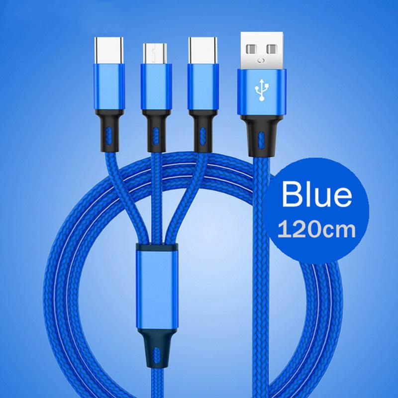 For HuaWei LG Samsung S20 S10 Note 20 3 in 1 Charging Cables 1.2M Braided Micro USB Cable With Metal Head Plug, Silver
For HuaWei LG Samsung S20 S10 Note 20 3 in 1 Charging Cables 1.2M Braided Micro USB Cable With Metal Head Plug, Silver