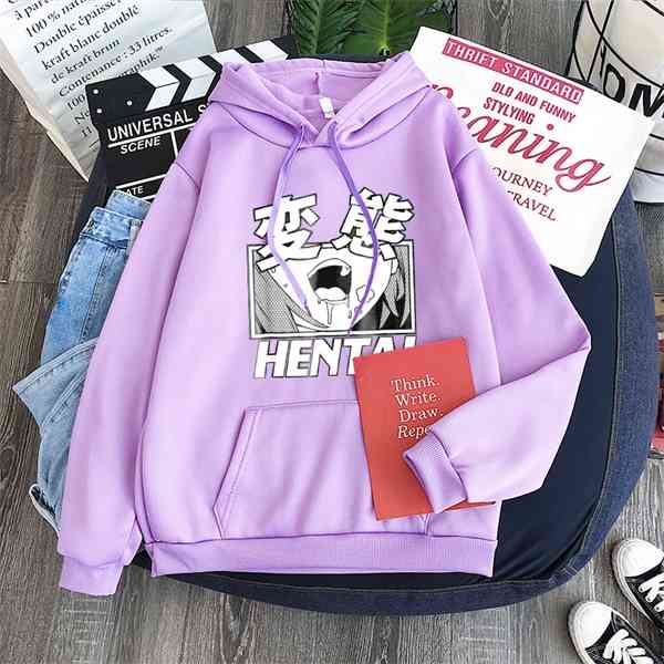 Ahegao Hentai Cartoon Unisex Anime Hoodies Sweatshirt Men Oversized Winter Pullover Harajuku Casual Warm Streetwear Hoodies Y0809