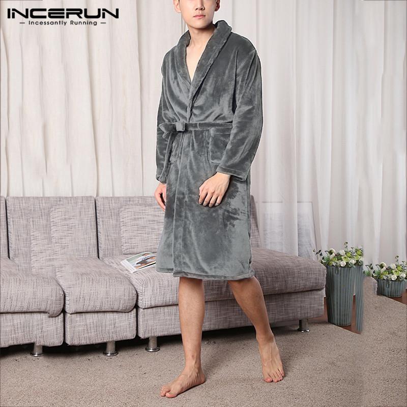 Men's Sleepwear INCERUN Men Autumn Winter Warm Robes Lapel Long Bathrobe Kimono Home Clothes Sleeve Nightwear Peignoir Hombre Plus Size, Navy
Men's Sleepwear INCERUN Men Autumn Winter Warm Robes Lapel Long Bathrobe Kimono Home Clothes Sleeve Nightwear Peignoir Hombre Plus Size, Navy