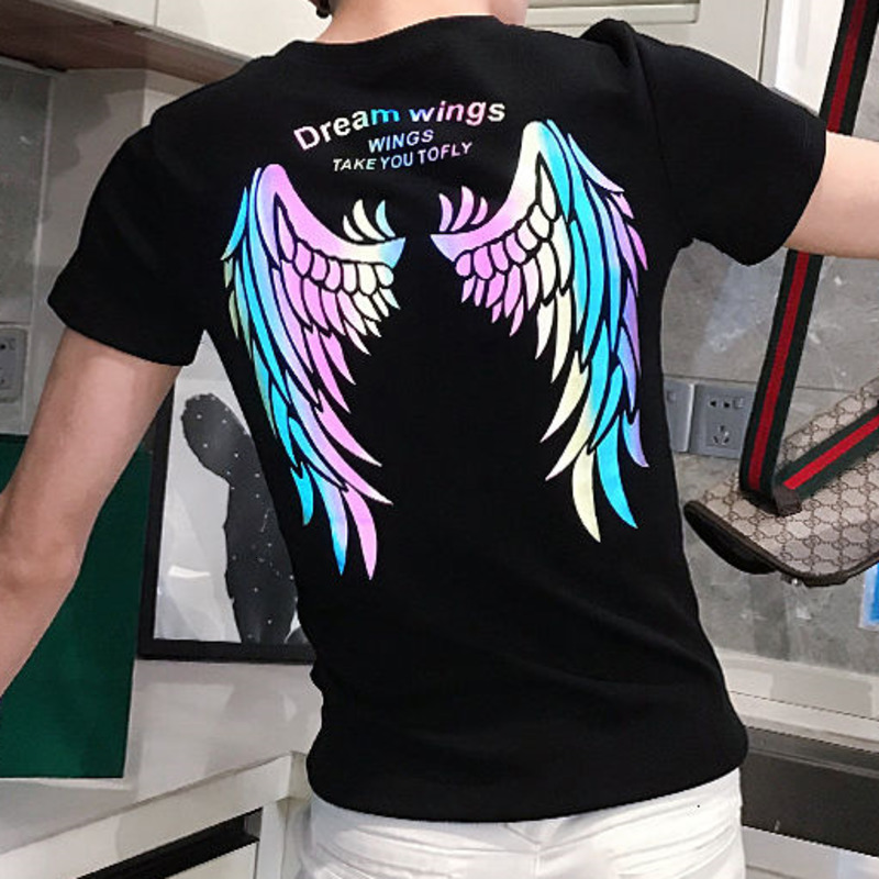 2021 Summer New Colorful Wing Slim Short Sleeve T-shirt Mens Black White Streetwear Men Tshirt Designer Clothing Tee Shirt Homme Vdbb
2021 Summer New Colorful Wing Slim Short Sleeve T-shirt Mens Black White Streetwear Men Tshirt Designer Clothing Tee Shirt Homme Vdbb