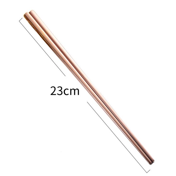 Chopstick 304 Stainless Steel Chopstick Wed Chopstick Square Glossy Silver Gold Rose Gold Black Rainbow Wholesale SN3764