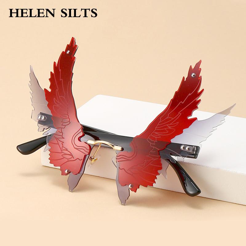 Sunglasses Fashion Wing Women Vintage Steampunk Rimless Sun Glasses Female Ocean Lens Colorful Metal Eyewear UV400 Red Green
Sunglasses Fashion Wing Women Vintage Steampunk Rimless Sun Glasses Female Ocean Lens Colorful Metal Eyewear UV400 Red Green