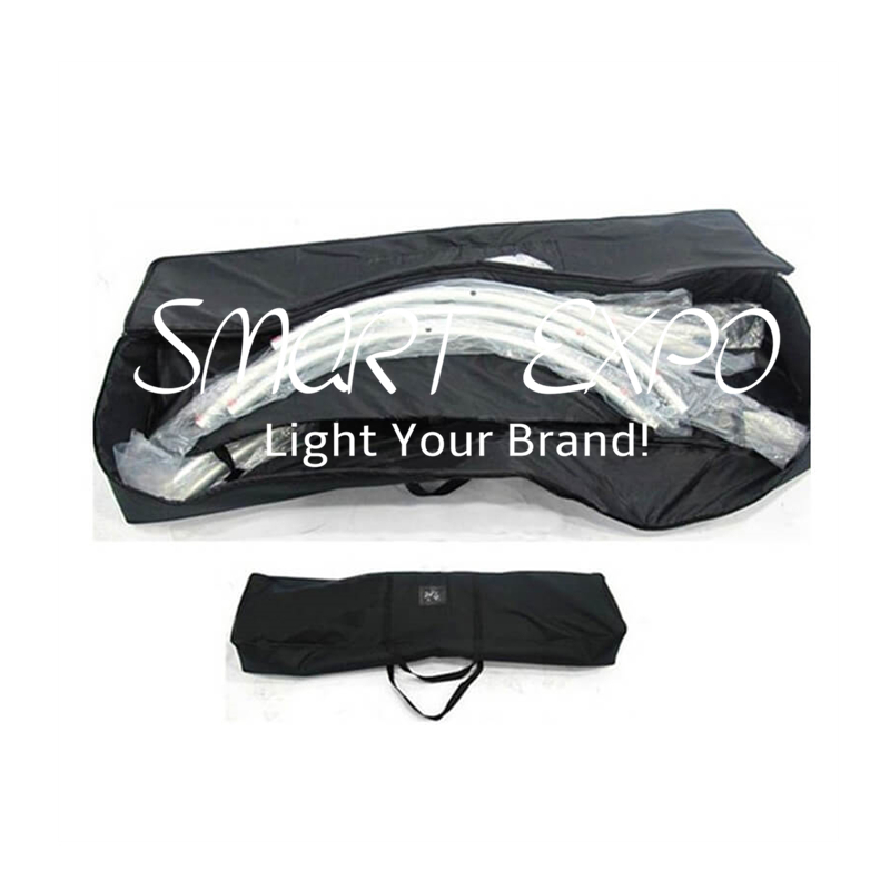 Advertising Display 20ft(L)X4ft(H) Exhibition Booth Logo Showing Hanging Banner with Strong Aluminum Frame Tension Fabric Print Graphic Portable Bag