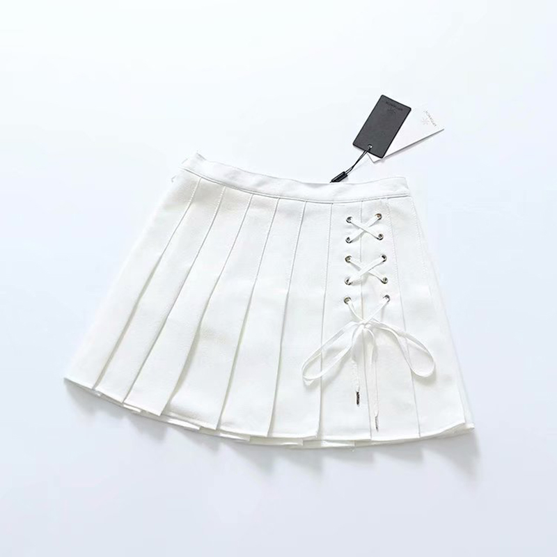 Gothic Punk Pleated Skirt Ladies Black Red Mini Summer High Waist Red Plaid Harujuku Short Skirts 210309
