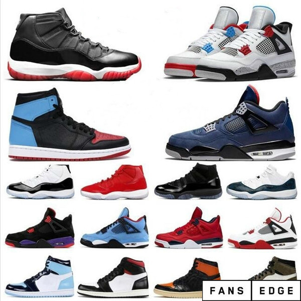 Top 4 4s New Bred Black Cat White Cement What The Travis Scotts 1 1s Mens Basketball Shoes 11 11s Concord UNC Grey Men Sports Sneakers
Top 4 4s New Bred Black Cat White Cement What The Travis Scotts 1 1s Mens Basketball Shoes 11 11s Concord UNC Grey Men Sports Sneakers