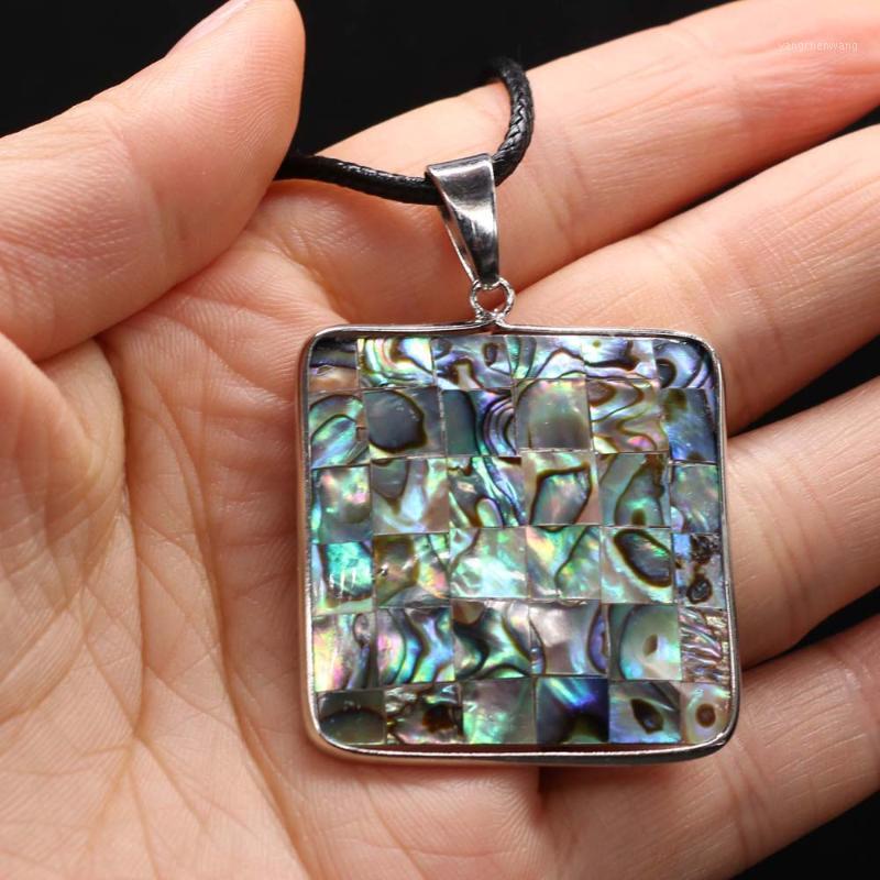 Natural Shell Necklace With Square Abalone Pendant Leather Cord 2MM Charms For Elegant Women Love Romantic Gift Chains
Natural Shell Necklace With Square Abalone Pendant Leather Cord 2MM Charms For Elegant Women Love Romantic Gift Chains
