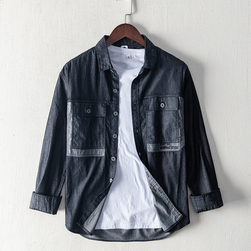 2021 Spring Italian Style Male Brand Denim Cotton Shirts for Casual Man Clothes Long Sleeve Men Chemise Shirt Oe1k, Blue
2021 Spring Italian Style Male Brand Denim Cotton Shirts for Casual Man Clothes Long Sleeve Men Chemise Shirt Oe1k, Blue