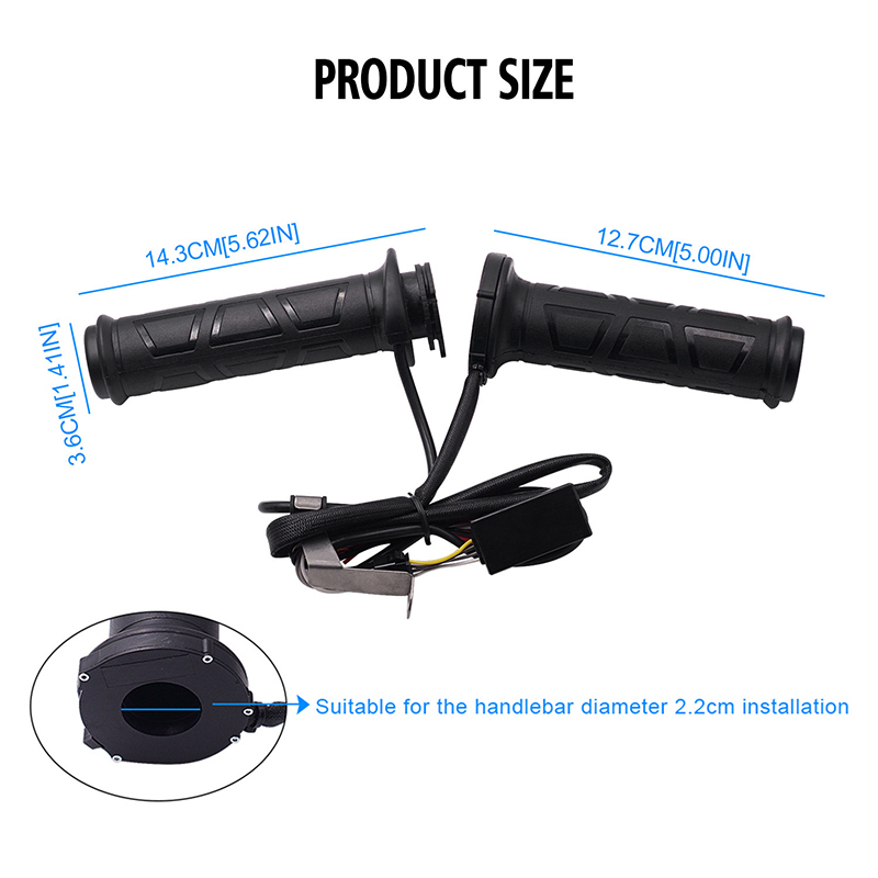 Universal New Motorcycle Heated hand Grips 22mm Electric Molded Bar Hand Grips ATV Warmers Adjust Temperature Handlebar