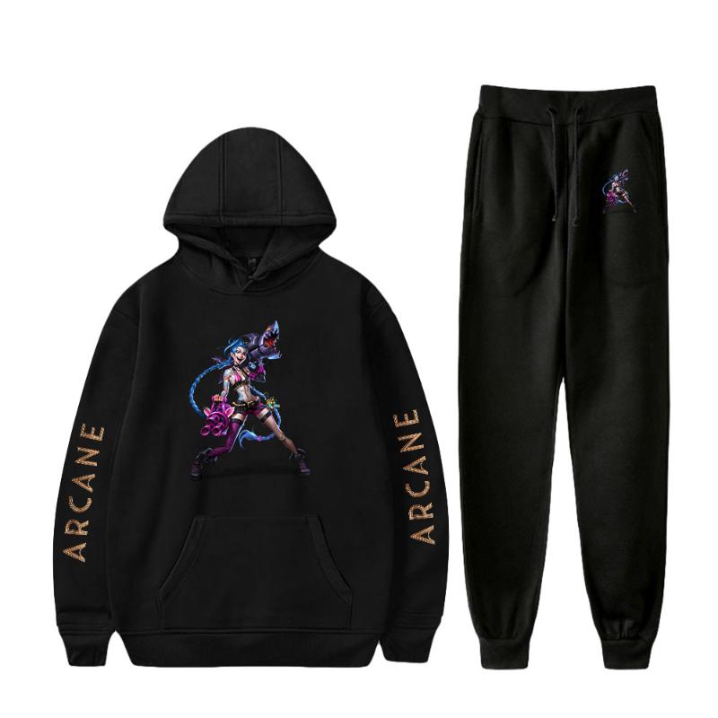 Women's Hoodies & Sweatshirts Arcane Jinx PULLOVER HOODIE Merch Set Men And Women Pants Two-Piece Sweatshirt Suit Fashion Hooide, Black
Women's Hoodies & Sweatshirts Arcane Jinx PULLOVER HOODIE Merch Set Men And Women Pants Two-Piece Sweatshirt Suit Fashion Hooide, Black