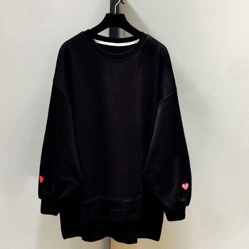 CHICEVER Spring Embroidery Female Sweatshirt For Women Top Pullovers Batwing Sleeve Loose Big Size Sweatshirts Clothes New 201204