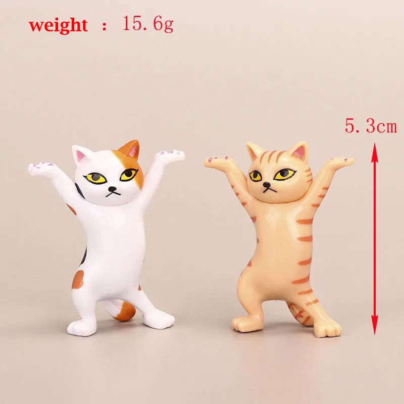 Figurines for Office Desk Accessories Japanese Dancing Cat Pen Holder Student Lovely Desktop Ornament