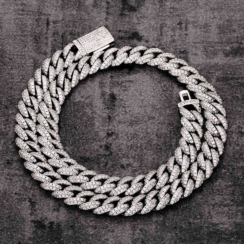 S925 Sterling Silver Round Cuban Chain Claw Setting AAA+ CZ Stone Bling Iced Out Necklace for Men Hip Hop Rapper jewelry X0509
S925 Sterling Silver Round Cuban Chain Claw Setting AAA+ CZ Stone Bling Iced Out Necklace for Men Hip Hop Rapper jewelry X0509