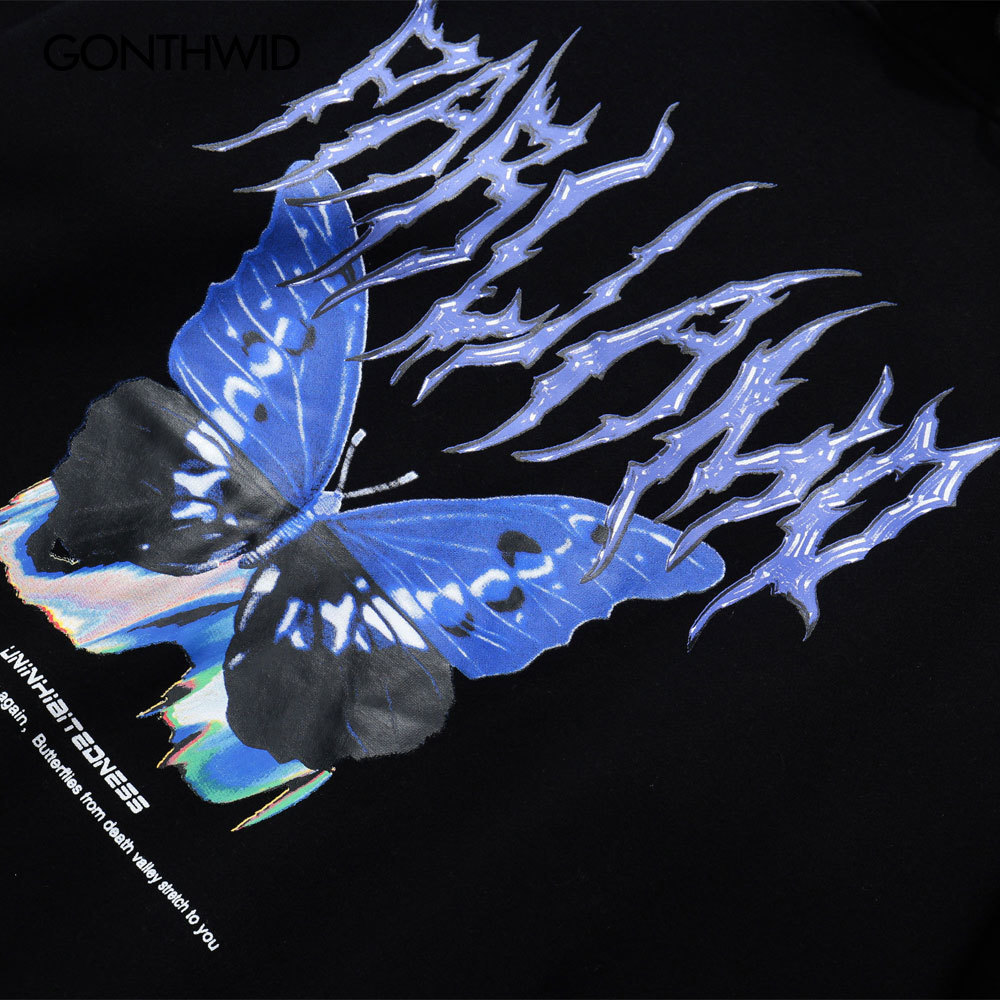 GONTHWID Print Hoodies Sweatshirts Streetwear Mens Harajuku Hip Hop Casual Pullover Hooded Tops Fashion Hoodie 201020