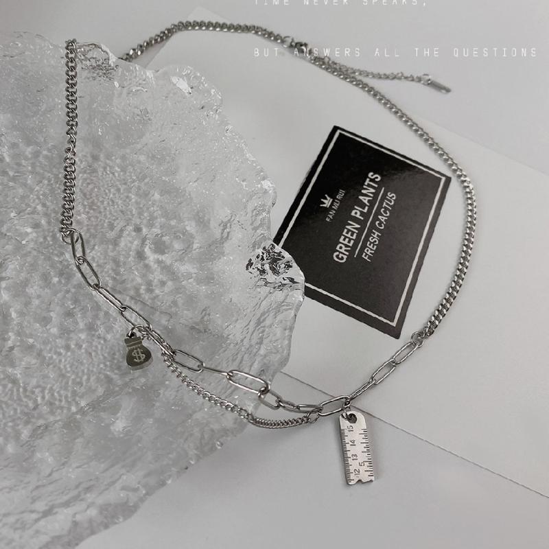 Chokers Cosysail Ins Punk Ruler Pendant Necklaces For Female Trendy Simple Stainless Steel Chain Necklace Party Jewelry Gift 2021
Chokers Cosysail Ins Punk Ruler Pendant Necklaces For Female Trendy Simple Stainless Steel Chain Necklace Party Jewelry Gift 2021