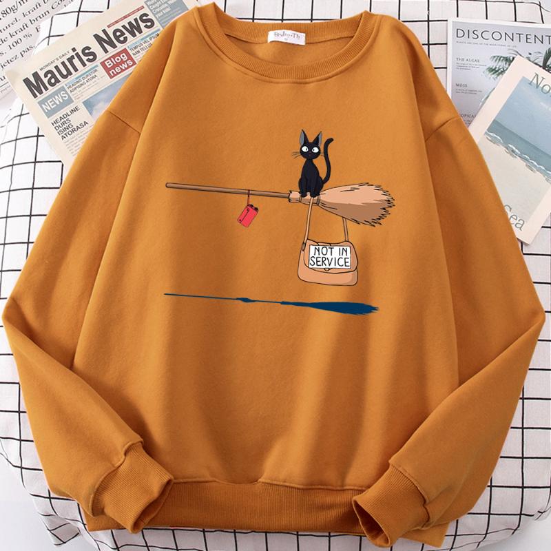 Women' Hoodies & Sweatshirts Cute Cat Not In Service Print Women Casual Crewneck Sportswear Fleece Warm Sweatshirt Loose Hoody Autumn Cloth, Yellow
Women' Hoodies & Sweatshirts Cute Cat Not In Service Print Women Casual Crewneck Sportswear Fleece Warm Sweatshirt Loose Hoody Autumn Cloth, Yellow