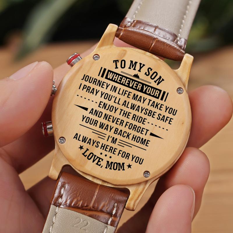 Wristwatches Mom To My Son-Fashion Automatic Quartz Sandal Men Watch Engravd Luxury WristWatch Birthday Graduation Gifts, Sjm4506
Wristwatches Mom To My Son-Fashion Automatic Quartz Sandal Men Watch Engravd Luxury WristWatch Birthday Graduation Gifts, Sjm4506