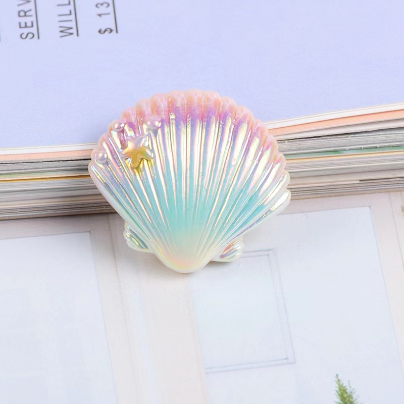 20pcs Mini Lovely Colored Shells Flat Back Resin Components Art Supply Decoration Charm Craft Hair Bow Accessories