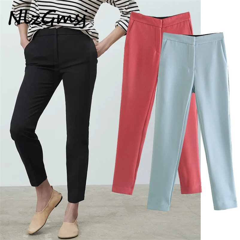 Pant Women High Waist Harem Office Ladies Formal Trousers Female Pocket Solid Fashion Streetwear Casual 05 210628, As picture
Pant Women High Waist Harem Office Ladies Formal Trousers Female Pocket Solid Fashion Streetwear Casual 05 210628, As picture