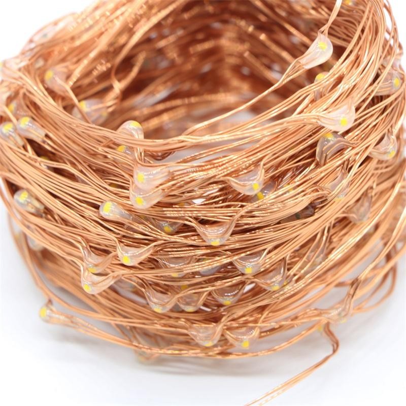 Christmas Tree 20M EU US Copper Wire String lights Waterproof LED Strip For Fairy Wedding Party Decoration Holiday lighting Free shipping