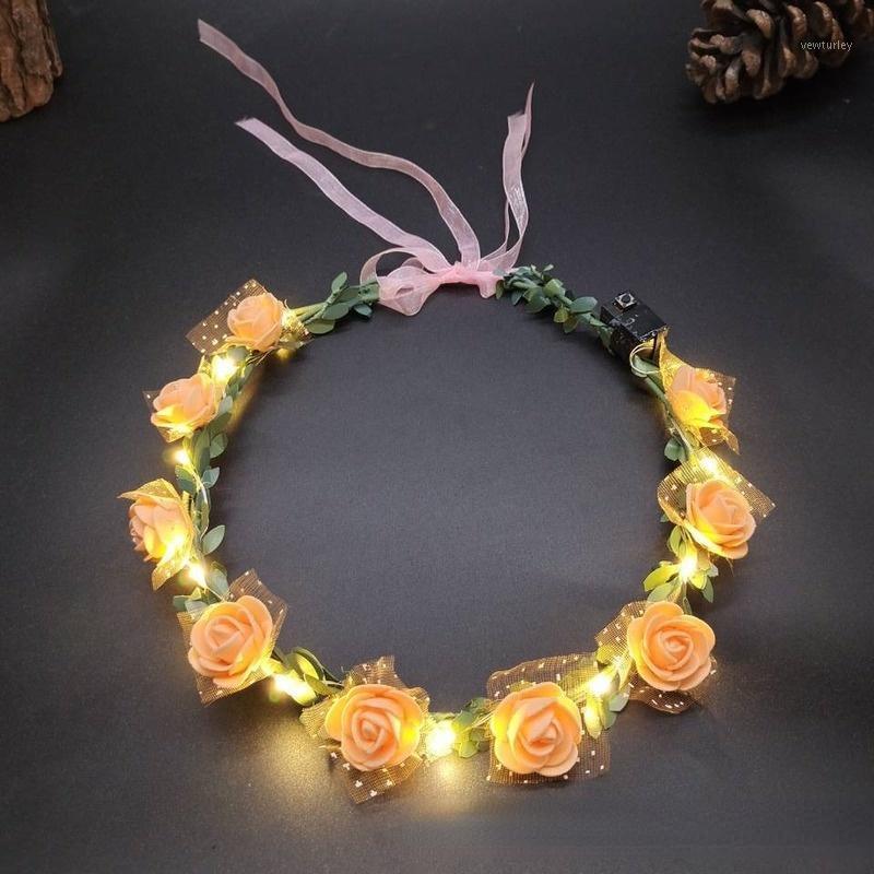 Party Decoration 10pcs LED Light Luminous Glowing Cute Rose Flower Green Leaf Ribbon Wreath Headgear Hair Children Adult Kids Girl Clothing
Party Decoration 10pcs LED Light Luminous Glowing Cute Rose Flower Green Leaf Ribbon Wreath Headgear Hair Children Adult Kids Girl Clothing