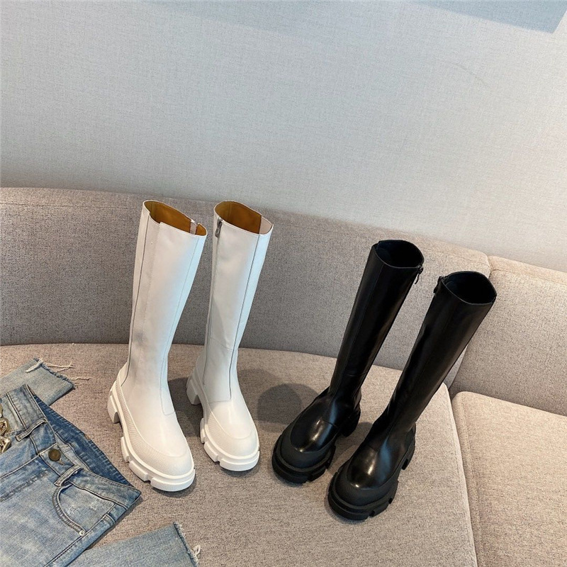 Women's boots 2021 winter new high tube round head white knight flat bottom thick heel thin boots1, Black
Women's boots 2021 winter new high tube round head white knight flat bottom thick heel thin boots1, Black