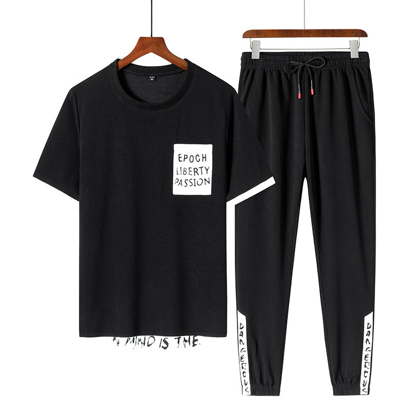 Plus 8XL 7XL Men Short 2PC Top Set Summer Sportsuits Set Mens ONeck Collar Fashion 2 Pieces Tshirt Shorts Tracksuit T200512