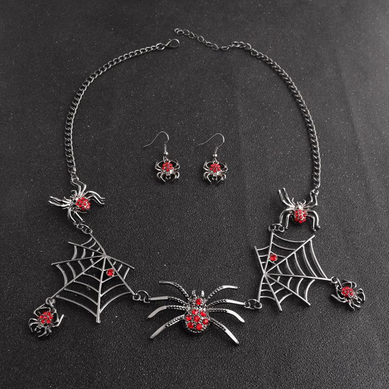 Pendant Necklaces Creative Spider Web Set Necklace High-End Exquisite Crystal Clavicle Chain Halloween Ladies Party Jewelry Gift
Pendant Necklaces Creative Spider Web Set Necklace High-End Exquisite Crystal Clavicle Chain Halloween Ladies Party Jewelry Gift
