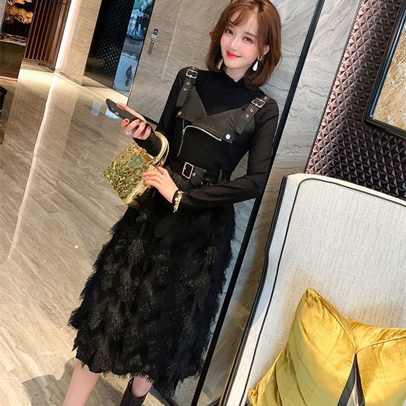 2021 New Ed in Two Hareujuku Pieces, Knitted or Crocheted, Low-waisted Skirt with a Turtleneck, High Skirt, Elegant Women's Suspension 3gfa, Black
2021 New Ed in Two Hareujuku Pieces, Knitted or Crocheted, Low-waisted Skirt with a Turtleneck, High Skirt, Elegant Women's Suspension 3gfa, Black