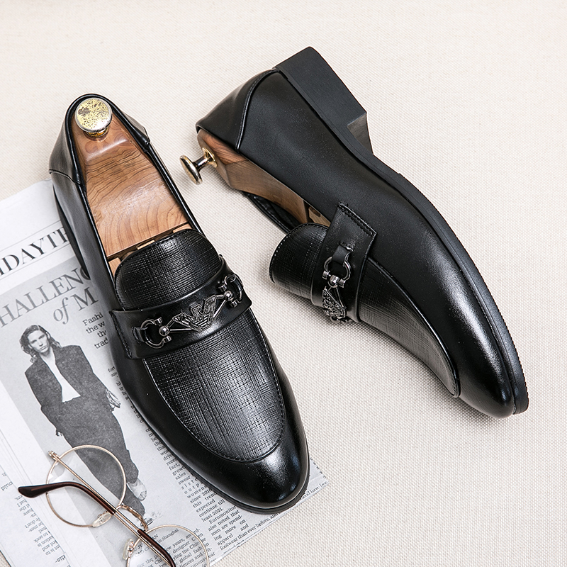 Men Shoes 2021 New Loafers Dress office Slip on Casual Business Shoes Classic Comfortable Spring Autumn Round Toe PU Leather DP069