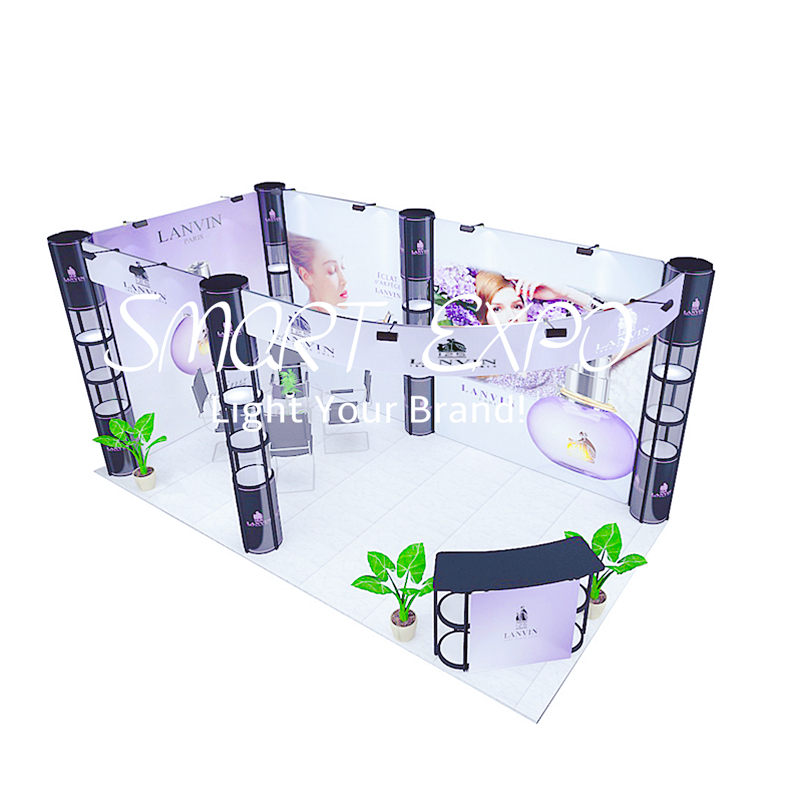 Standard 20ft*10ft Modular Folding Booth Advertising Display Stand with Custom Graphic Printing
