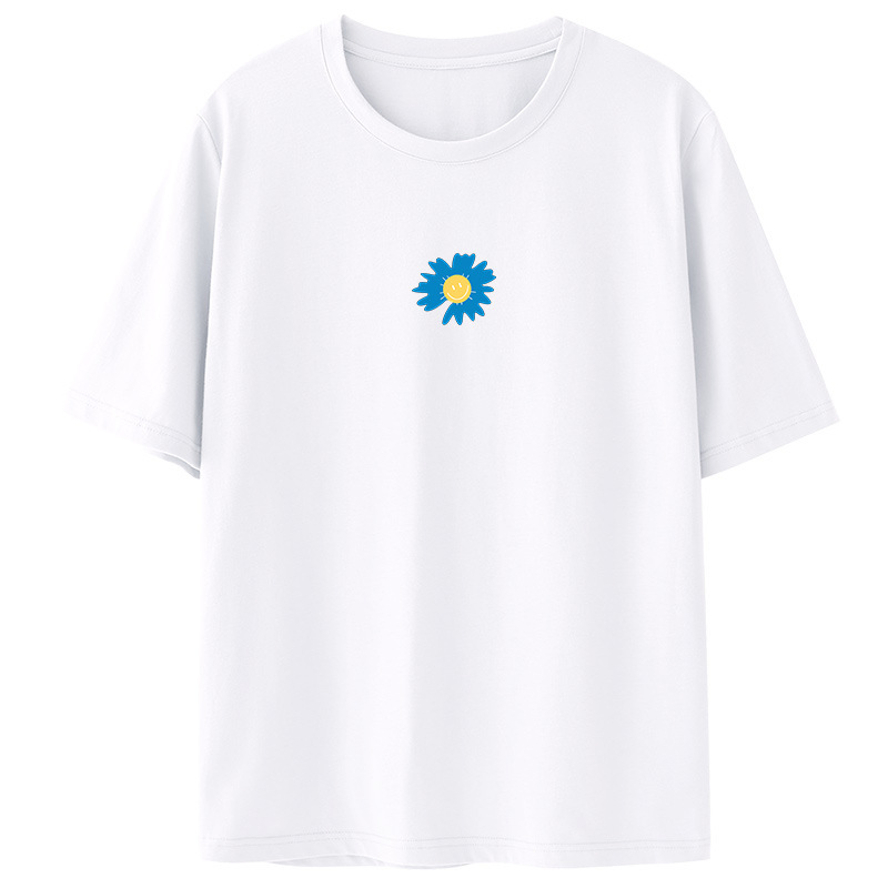 New Basic Cotton T Shirt Women Summer New Solid Tees 5 Color Casual Tshirt Tops 210306